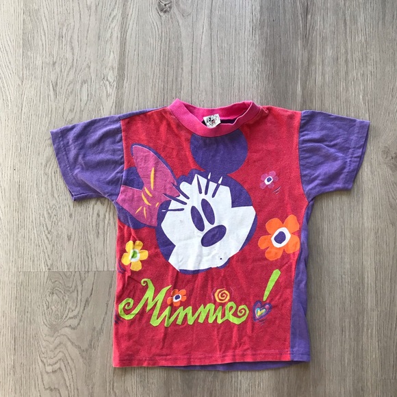 Vintage 1990s Mickey & Co Minnie Mouse Short Sleeve T Shirt, Retro Disney Top - Picture 3 of 10